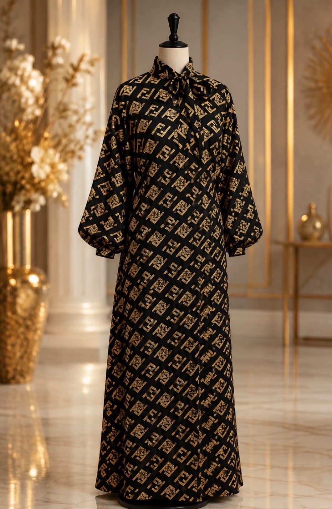 Fendi Inspired Maxi Dress