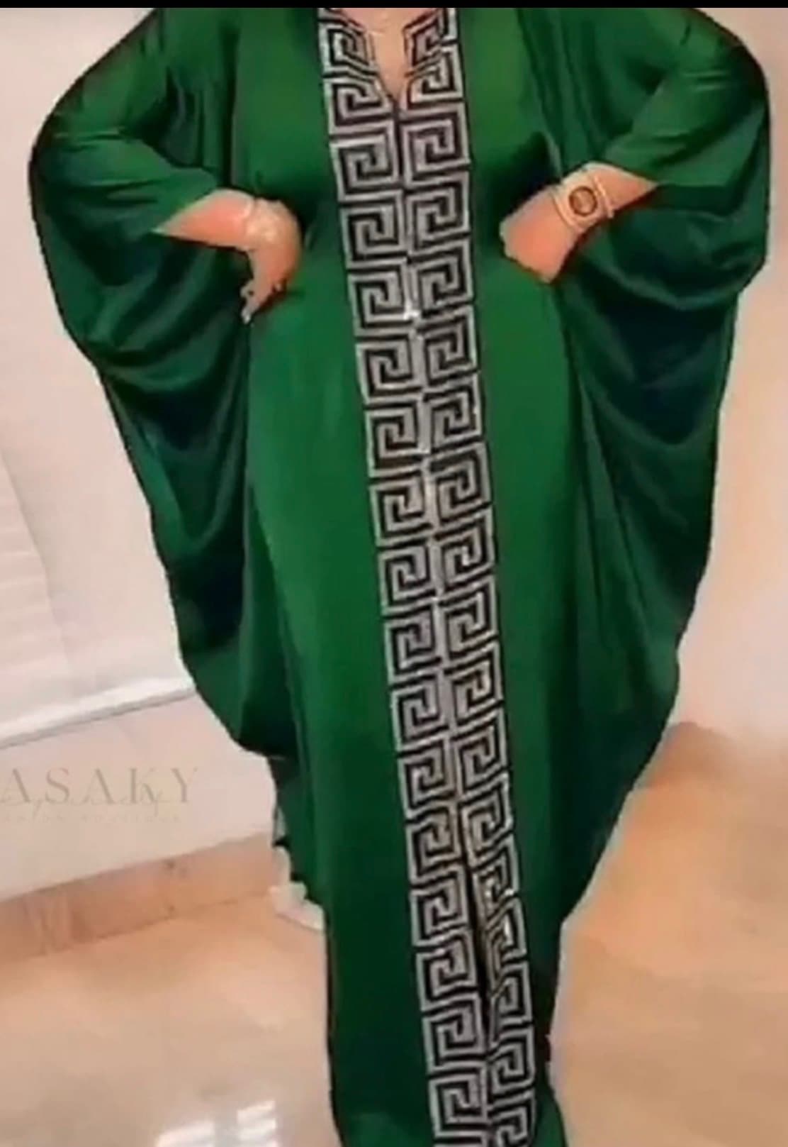 Emerald Green Versace Inspired Satin Gown