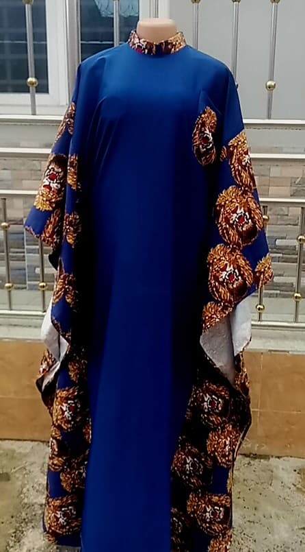 Royal Blue Clergy Gown With Lion Of Judah Prints